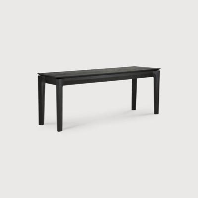 Ethnicraft Eetkamerbank 'Bok' Gevernist Eikenhout, 166cm, kleur Zwart