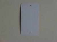 Label metaal 65x120 mm wit 2gaten 1000st