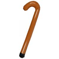 Kruger wandelstok - Opblaasbaar - bruin - 90 cm - Abraham thema - pensioen - feestartikel