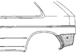 Plaatwerkdeel Golf19 83- Achschermplaat 5812133