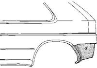 Plaatwerkdeel Golf19 83- Achschermplaat 5812133