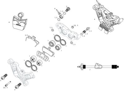 SRAM schijfrem "g2 ultimate" disc brake g2 ultim. fr.black 950mm