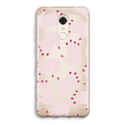 Hands pink: Xiaomi Redmi 5 Transparant Hoesje