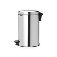 Brabantia newIcon pedaalemmer 12 liter met kunststof binnenemmer - Brilliant Steel - thumbnail