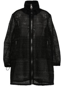 Ermanno Scervino parka à broderie anglaise - Noir