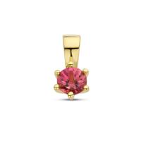 Vergulde Zilveren Hanger Geboortesteen Opaal Oktober 10x5mm
