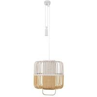 Forestier Bamboo square hanglamp medium white