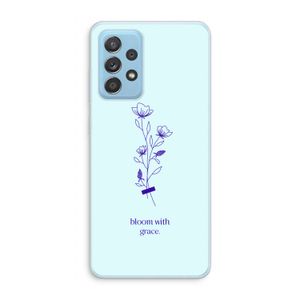 Bloom with grace: Samsung Galaxy A73 Transparant Hoesje