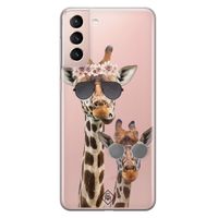 Samsung Galaxy S21 transparant hoesje - Giraffe