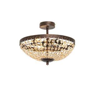 QAZQA Klassieke plafondlamp brons en kristal 3-lichts - Mondrian