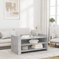 Salontafel 100x50x50 cm bewerkt hout betongrijs