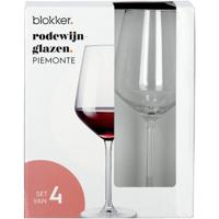 Blokker Piemonte rode wijnglazen - set van 4 - 52 cl