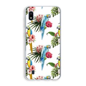Kleurrijke papegaaien: Samsung Galaxy A10 Transparant Hoesje