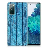 Samsung Galaxy S20 FE | Bumper Hoesje | Wood Blue Samsung Galaxy S20 FE | Bumper Hoesje | Wood Blue
