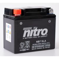 NITRO Gesloten batterij onderhoudsvrij, Batterijen voor motor & scooter, NB7-SLA - thumbnail