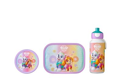 3-delige Mepal lunchset campus Paw Patrol girls lunchbox + fruitbox + drinkfles pop-up