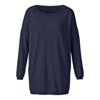 Pullover van bio-katoen en bio-scheerwol, nachtblauw Maat: 36/38