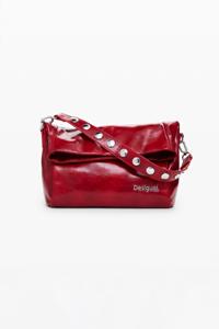 Glanzende flap tas - RED - U