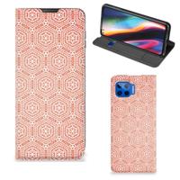 Motorola Moto G 5G Plus | Hoesje met Magneet | Pattern Orange Motorola Moto G 5G Plus | Hoesje met Magneet | Pattern Orange