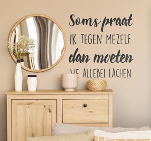 Muurstickers tekst woonkamer soms praat ik tegen mezelf