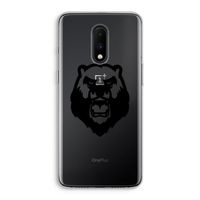 Angry Bear (black): OnePlus 7 Transparant Hoesje