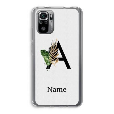 Charcoal Flora: Xiaomi Redmi Note 10S Transparant Hoesje