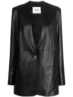 AERON blazer Mercedes en cuir - Noir - thumbnail