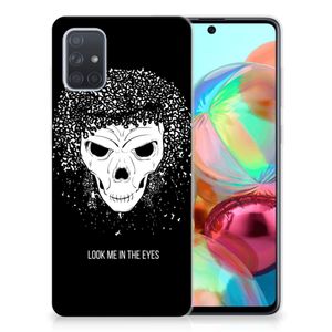 Silicone Back Case Samsung Galaxy A71 Skull Hair