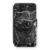 Zwart marmer: iPhone 12 Flip Hoesje