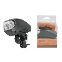 1x Fietskoplamp / voorlicht fietsverlichting zwart LED - thumbnail