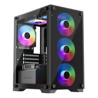 ATX Semi-toren BehuizingKEEP OUT XC-201 GLASS Zwart