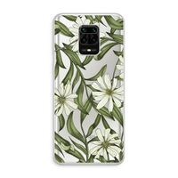 Wit bloemenpatroon: Xiaomi Redmi Note 10 Lite Transparant Hoesje