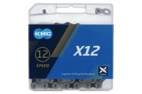 KMC X12 Ketting 12-speed 126 zilveren schakels - Zwart KMC X12 Ketting 12-speed 126 zilveren schakels - Zwart