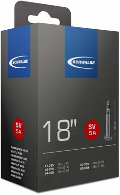 Schwalbe binnenband fv/sv5a 18" breed 47/50/54/57/60-355