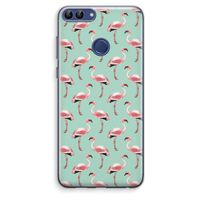Flamingoprint groen: Huawei P Smart (2018) Transparant Hoesje