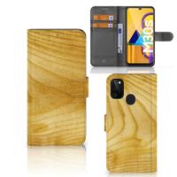 Samsung Galaxy M21 | M30s | Book Style Case | Licht Hout Samsung Galaxy M21 | M30s | Book Style Case | Licht Hout