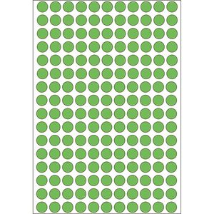 HERMA Universele etiketten/Kleur punten ø 8mm groen voor handmatige opschriften 5632 St.