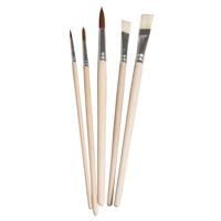 Knutsel schilder penselen synthetisch - set 5-delig - Penseel set - schilderen - diverse maten