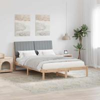 Bedframe met hoofdeinde Bruin 135 x 190 cm Stof Bedframe met hoofdeinde Bruin 135 x 190 cm Stof