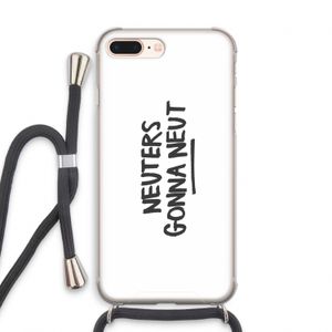 Neuters: iPhone 8 Plus Transparant Hoesje met koord