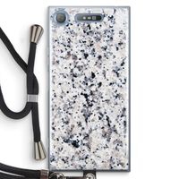 Gespikkelde marmer: Sony Xperia XZ1 Transparant Hoesje met koord