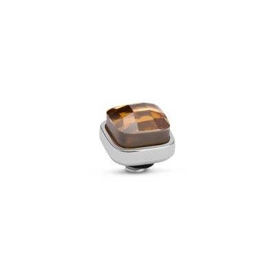 Melano Twisted Box Steentje Champagne Zilver