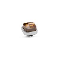 Melano Twisted Box Steentje Champagne Zilver