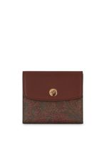 ETRO portefeuille en cuir à motif cachemire - Marron