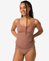 HEMA Medium corrigerend dameshemd second skin middenbruin (middenbruin)