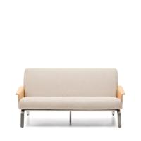 Kave Home Amsen 2-zits bank Lichtbruin multiplex eiken