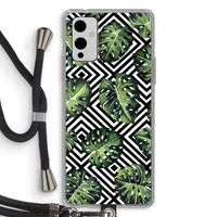 Geometrische jungle: OnePlus 9 Transparant Hoesje met koord