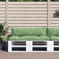 VidaXL Palletkussens 2 st bladpatroon oxford stof