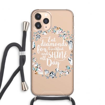 Diamonds: iPhone 11 Pro Transparant Hoesje met koord