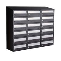 Allux Hive Set 3-Breed, 6-Hoog Met Dak Zwart - 40030070_3x6d